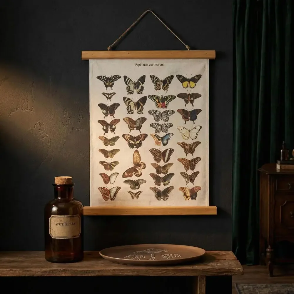 Papiliones Exoticorum Butterfly Print Decorative Canvas Wall Decor | 15.75